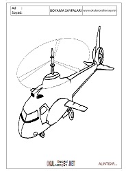 Helikopter boyama sayfaları